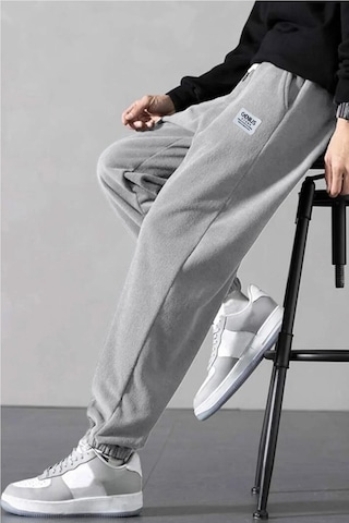 Genius Store Polar Kumaş Oversize Erkek Eşofman Altı Gri