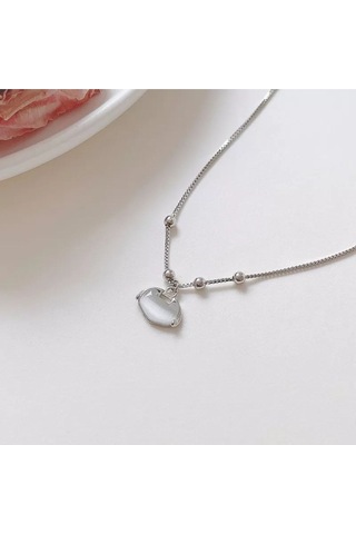 Eyelashes Silver 925 Ayar Gümüş Açık Gri Opal Taşlı Bileklik