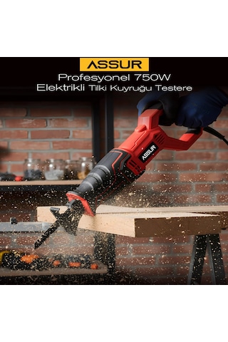 Profesyonel Asr-616 Tilki Kuyruğu Elektrikli Testere - 230v 0-2800 Rpm Kırmızı