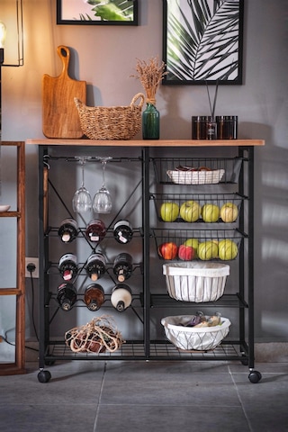 ÇOK AMAÇLI ADA MASA METAL MUTFAK BAR BANGO TEKERLEKLİ SEBZELİK