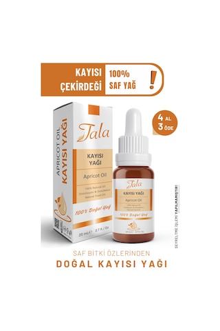 Tala Kayısı Çekirdeği Yağı %100 Saf Ve Doğal Soğuk Sıkım 20 ML