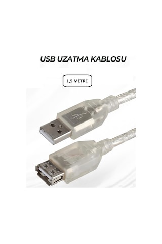 Usb 2.0 Extension Cable 1.5 Mt Usb Uzatma Kablosu