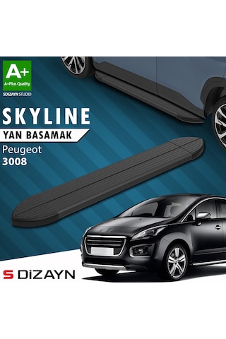 S-dizayn Peugeot 3008 Skyline Siyah Yan Basamak 183 Cm 2009-2013 A+ Kalite