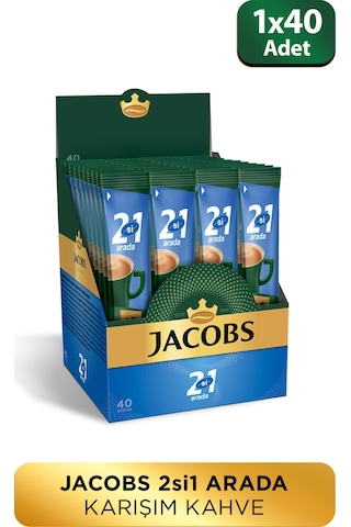 Jacobs 2'si 1 Arada Karışım Kahve 40'lı