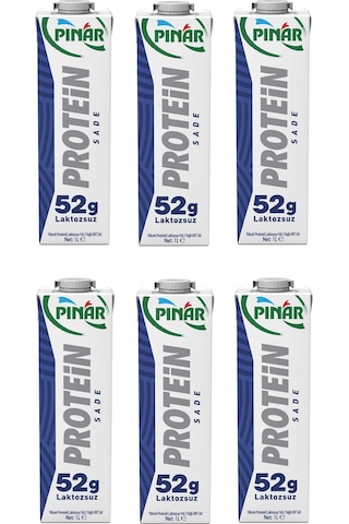 Pınar Protein Süt Sade 1 Lt X 6 Adet