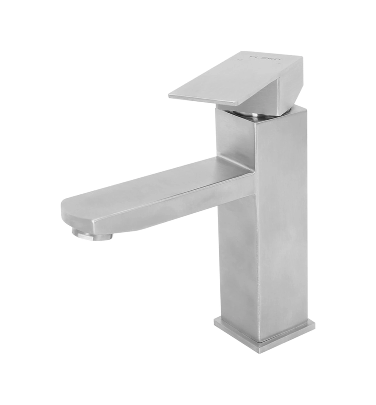 Evyepa Fleko Kare Inox Lavabo Bataryası Sıcak Soğuk Girişli, Pirinç Malzeme Inox