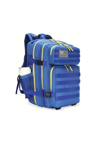 Dashanshop 6.6gal Blue Yellow Sırt Çantası Günlük Spor Fitness Kamp Yürüyüş Seyahat Okul Çantası Erkek Kadın Hediye Altın