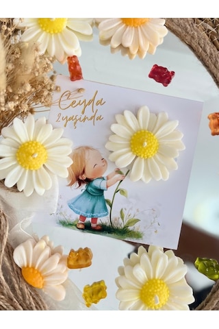 Bernami Mum Pinterest 20 Adet Özel Tasarlanmış Kart Ve Papatya Mum. Doğum Günü, Baby Shower, Bebek Doğum Hediyelik Diğer