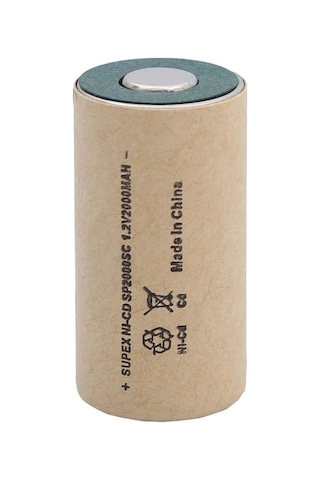 Sp2000sc 1.2v Nicd 2000mah Düz Kafa Süpürge Pili