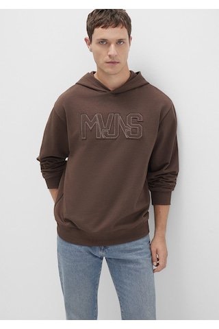 Mavi - Mvjns Baskılı Kapüşonlu Kahverengi Sweatshirt 0s10346-88067 Kahverengi