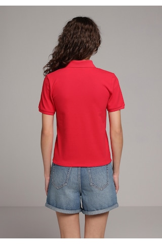 Colin's Colins Slim Fit Polo Yaka Düz Kadın Kirmizi Kısa Kol Tişört Cl1080870 Q1.v2 Red Kırmızı