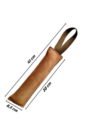 Profesyonel Deri Köpek Eğitimi Isırma Yastığı Oyuncağı 8,5 X 30 Cm