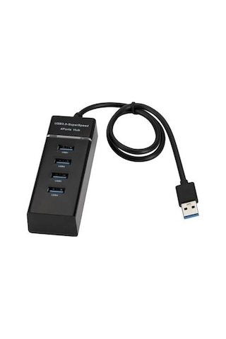 Usb 3.0 Çağaltıcı Usb 3.0 Çoklatıcı 30 Cm Kablolu Siyah Usb 3.0 Usb Çoğaltıcı