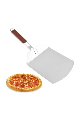Homyl Kürek Pizza Kabuklu Ekmek Spatula Pişirme Tepsisi Gümüş GÜmüş