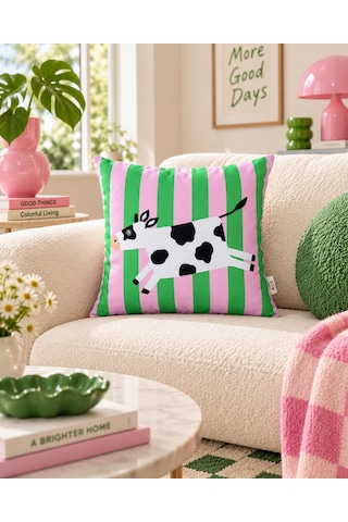 Dekoratif Kırlent Kılıfı - Çıkarılabilir, Yıkanabilir Kılıflı 45 X 45 Cm Çok Renkli