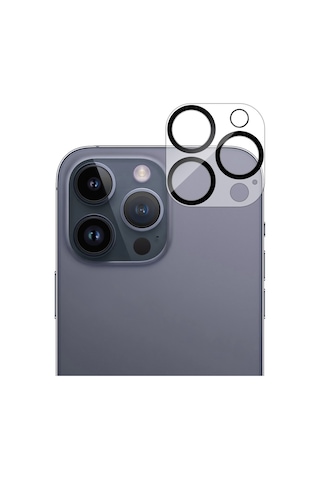 Buff Apple Uyumlu iPhone 13 Pro Max / 13 Pro Kamera Lens Koruyucu Şeffaf