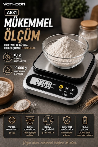 Dijital Mutfak Ve Kahve Tartısı Hassas Gram Terazisi Paslanmaz Çelik Lcd Ekran Çoklu Ölçüm G/oz 10 K Diğer