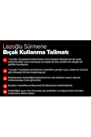 Lazoğlu Sürmene 2'li Bıçak Seti Yüzme Sıyırma Lazoğlu