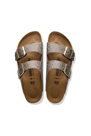 Birkenstock Bırkenstock Arızona Syn Leopard Çift Bantlı Kadın Terlik 1031941 1031941 Skah Sütlü Kahve