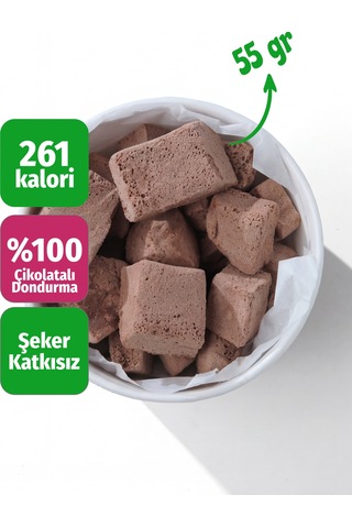 Freeze Dried Çikolatalı Küp Dondurma Dondurularak Kurutulmuş Tatlı 55 G