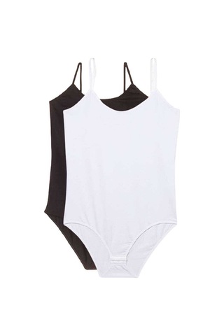 20st 2 Adet İp Askılı Kadın Çıtçıtlı Body Siyah Ve Beyaz 13-2010