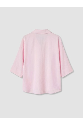 Lcw Vision Pembe Oversize Armürlü Kadın Gömlek