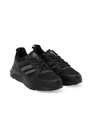 Slazenger IDEAL I Büyük Beden Erkek  Siyah / Koyu Gri Koşu & Yürüyüş Spor Ayakkabısı