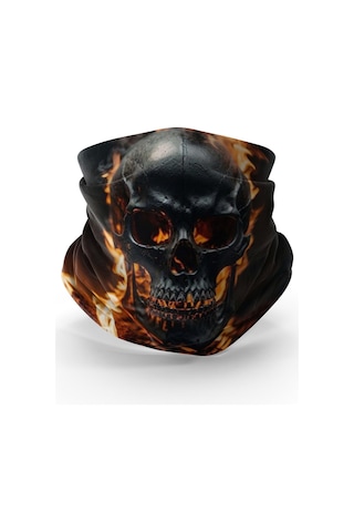 Bebo Store Extreme Spor Motorsiklet Kullananlara Özel Desenli Buff Boyunluk Bandana Balaklava Skull-0208-5