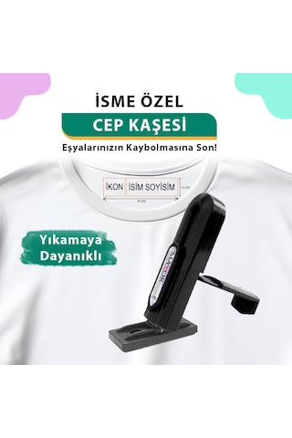 Siyah Öğrenci Cep Kaşesi, Okul Anaokul Kreş Kaşesi, Defter Kitap, Kıyafet Elbise Kaşesi Etiketi Siyah