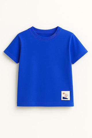Erkek Çocuk %100 Pamuk Basic Tişört - Saks 3-4 Yaş 8-9 Yaş Saks Mavisi