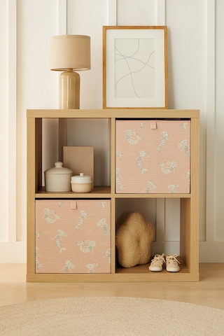 Ocean Home Textile 2'li Çocuk Odası Deniz Kızı Kutu Set 33 X 30 X 33 Cm Pudra