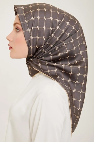 Belli Saf Twill İpek Eşarp 4006d Füme
