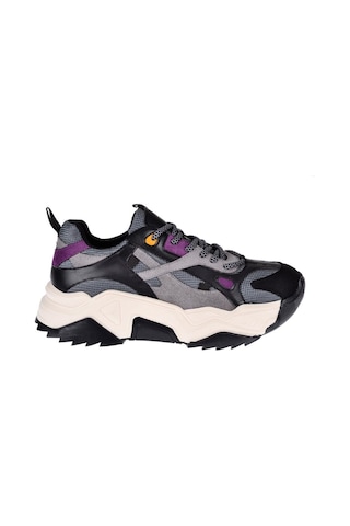 Pullman Kadın Spor Ayakkabı Sneaker Sms-65137 Siyah Mor-siyah Mor Siyah - Mor