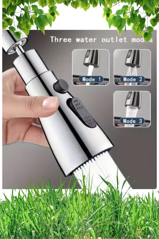 Yayke 3 Fonksiyonlu Metalik Musluk Başlığı