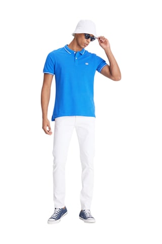 Lee Cooper Regular Fit Normal Kesim %100 Pamuk Polo Yaka Mavi Tişört Ferrıs