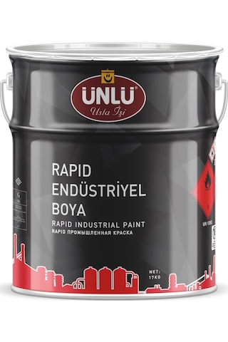 Ünlü Rapid Endüstriyel Boya Yarı Mat Siyah 2,2L