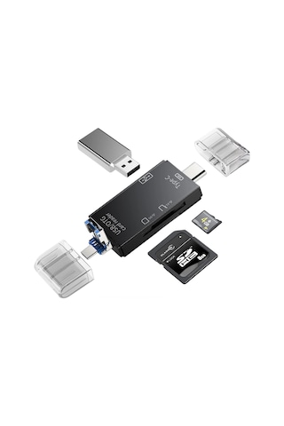 Büro Ev Ofis Cihazları İçin 6hub Otg Card Reader