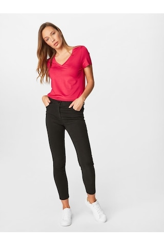 Faik Sönmez Kadın Slim Fit Coton Parça Boya Pantolon B00044 Siyah