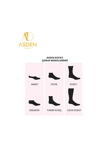 Asden Bambu Erkek Beyaz Soket Çorap 12'li Paket, Burun Dikişsiz, Yıkamalı 12 Çift Beyaz Soket