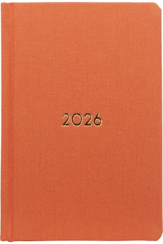 Ece Ajandası Yeniköy 2026 Mandalina - Haftalık Keten Sert Kapak Cep Boy 9x14 Turuncu