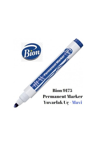Bion 9175 Permanent Marker Yuvarlak Uç – Mavi