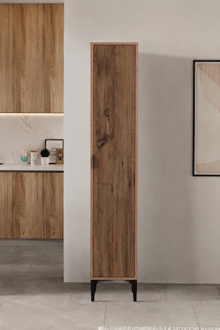 Arden Tek Kapaklı Çok Amaçlı Mutfak/kiler Dolabı 35x190x37 Cm Beyaz Modern Tasarım Çam