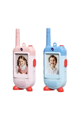 Çok Fonksiyonlu Görüntülü Çocuk Telsizi Walkie Talkie İnterkom İkili Paket