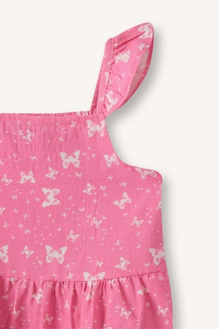 Defacto Askılı Poplin Elbise Kız Bebek H8453a526hspn160 Pembe-pn160