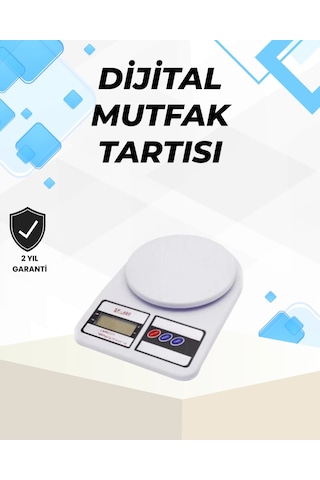 Hassas Tartım İçin Dijital Mutfak Terazisi 10kg / 1g Renkli