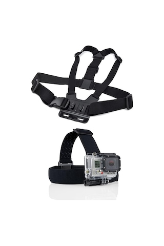 Gopro Uyumlu Göğüs Askısı Ve Kafa Bandı Seti Çok Renkli