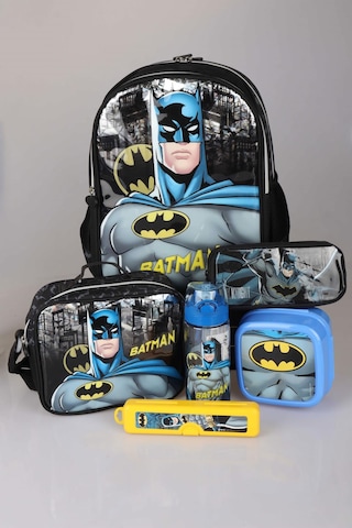 Yeni Sezon Lisanslı Batman Okul,beslenme Ve Kalem Çantası,beslenme Kabı,diş Fırçası Kutusu Ve 500 Ml Trıtan Matara Okul Seti Diğer