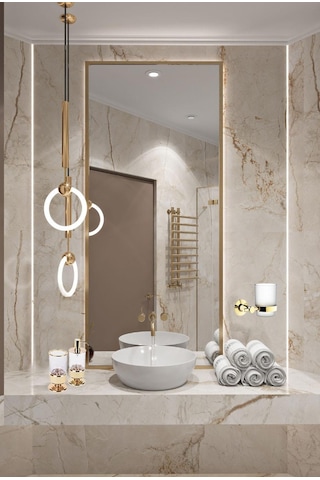 Serel Purity Diş Fırçalık Organizer Altın Gold Paslanmaz- Pirinç 140113002A Altın