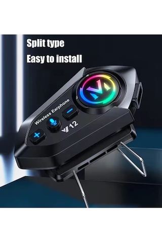 Bfs Y12 Motor Kask Kulaklık Rgb Modlu Radyolu Motosiklet Kulaklık 5.3 Bluetooth Intercom