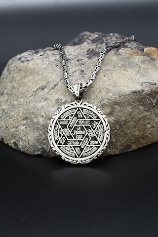 Hz. Süleyman Mührü 925 Ayar Gümüş Kolye Kral Zincir 2mm 902425 Gümüş